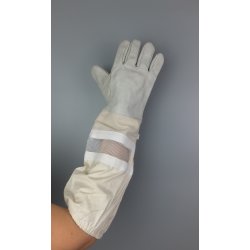 Glänzende Handschuhe aus Rindsleder und mit der Lüftung
