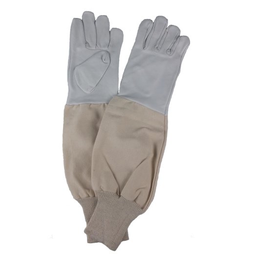 Ziegenleder-Handschuhe mit Baumwolle - leicht Grau