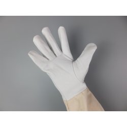 Ziegenleder-Handschuhe mit Baumwolle - leicht Grau